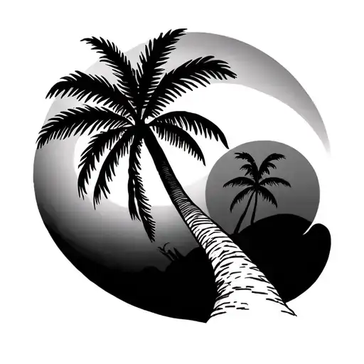 3 Palm Tree tattoo design idea