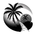 3 Palm Tree tattoo design idea