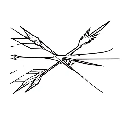 Zeus ray, Apollo arrow and sniper look tattoo design idea