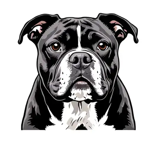 Staffy tattoo design idea