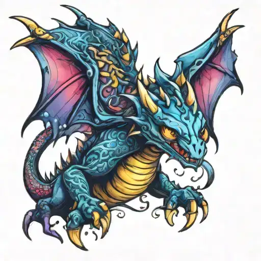 toothless dragon tattoo design idea