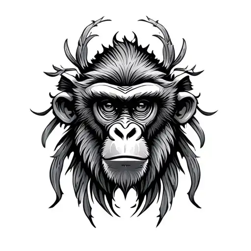 year of the monkey zodiac gemini zodiac sign tattoo design idea