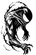 symbiote goo consuming arm tattoo design idea