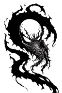 symbiote goo consuming arm tattoo design idea