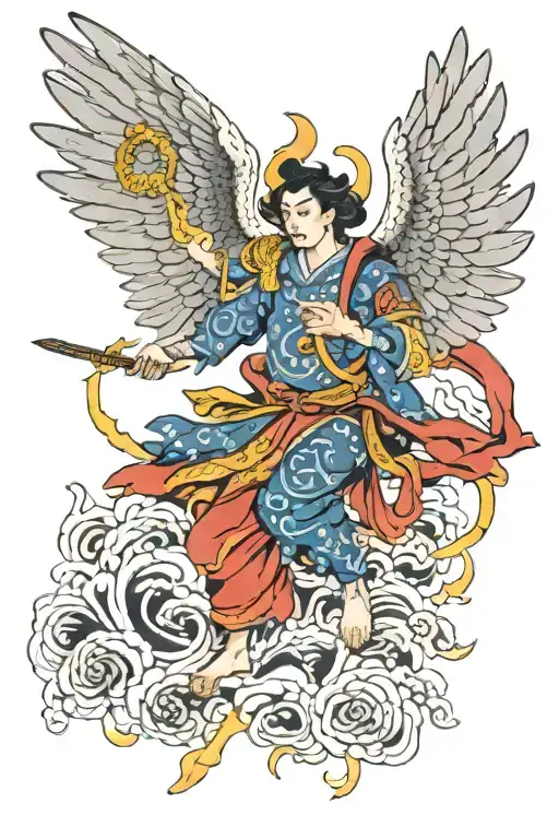 michael the archangel tattoo design idea