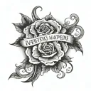 everything happens for a reason have faith tattoo design idea