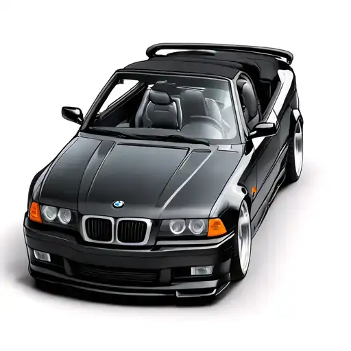 99 bmw e36 convertible tattoo design idea
