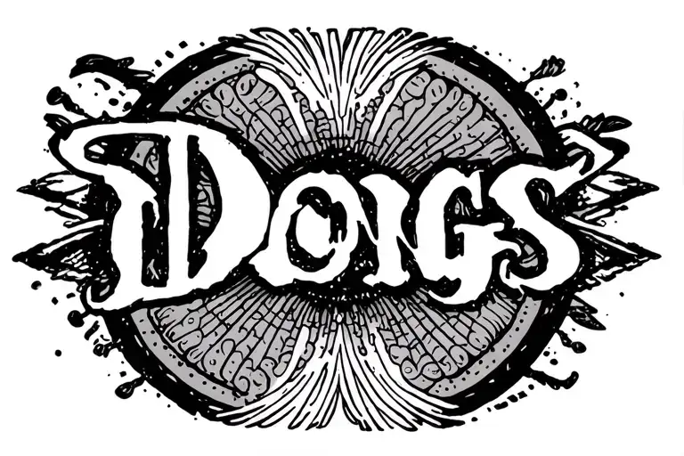 "Dongs" circular pattern tattoo design idea