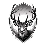 buck deer tattoo design idea