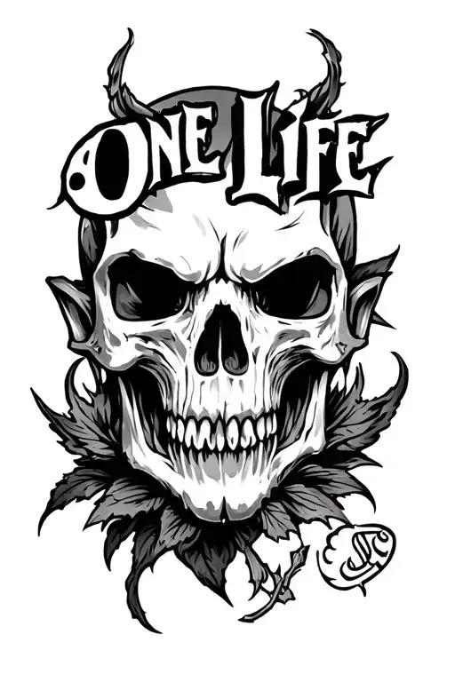 one life tattoo design idea