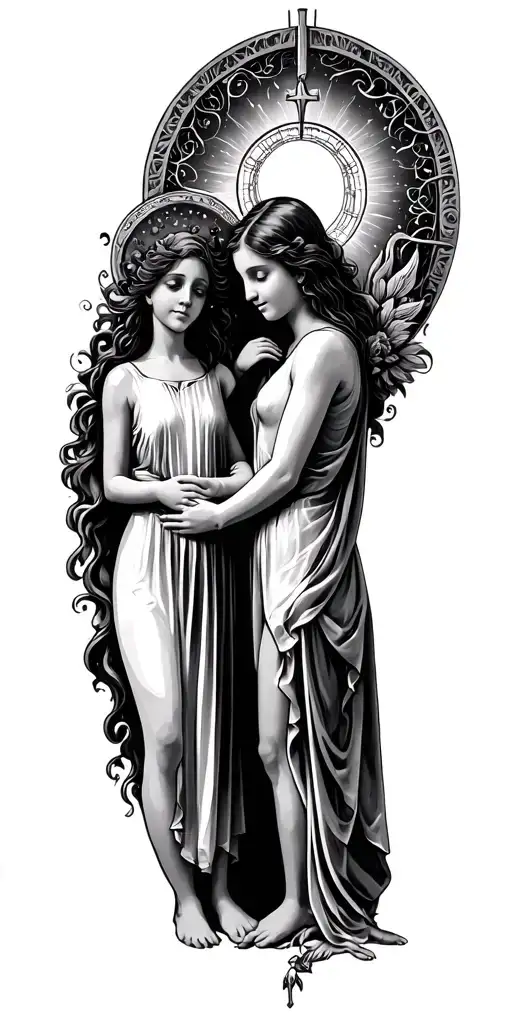 1st born, family, gates to heaven,  tattoo design idea