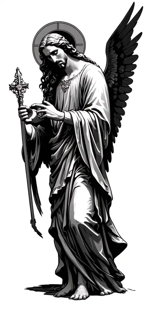 archangel saint gabriel tattoo design idea