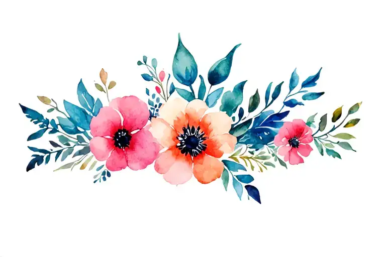 floral cuff tattoo tattoo design idea
