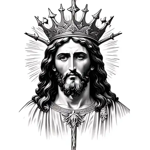 Jesus Is King tattoo design idea