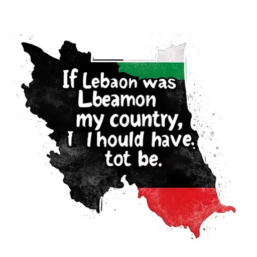 make a tattoo with the text If lebanon was not my country. I would have chosen it to be. make it with a nice background tattoo design idea