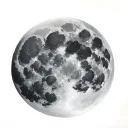 Full Moon With Clouds tattoo design idea