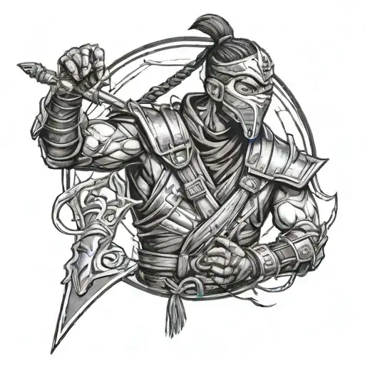 kenshi from mortal kombat tattoo design idea