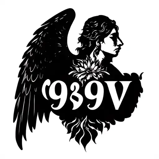 juice wrld 999 angel numbers tattoo design idea