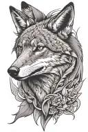 a coyote tattoo design idea