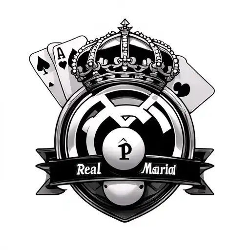 billiard real Madrid and poker all together tattoo design idea