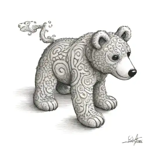 1998 Valentina The Bear. Ty Beanie Baby.  tattoo design idea