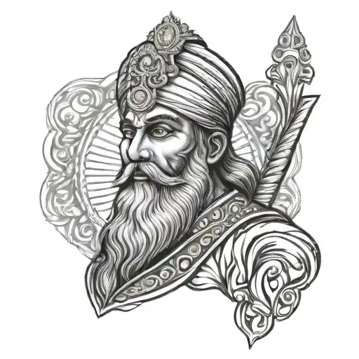 baba deep singh ji tattoo tattoo design idea
