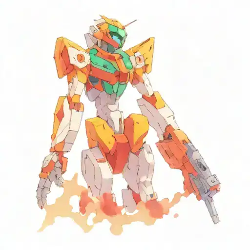 clourful evangelion mech unit 1 tattoo design idea