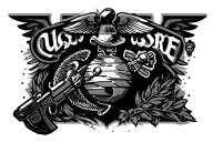 usmc tattoo design idea