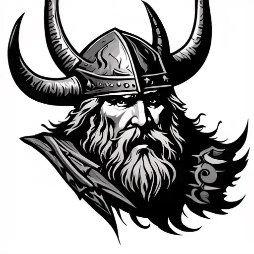 viking warrior tattoo design idea