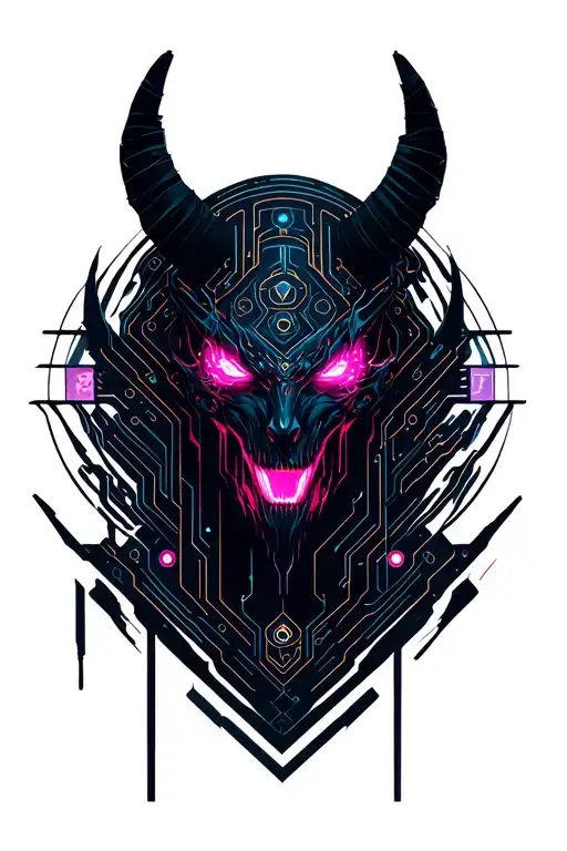 Demon tattoo design idea