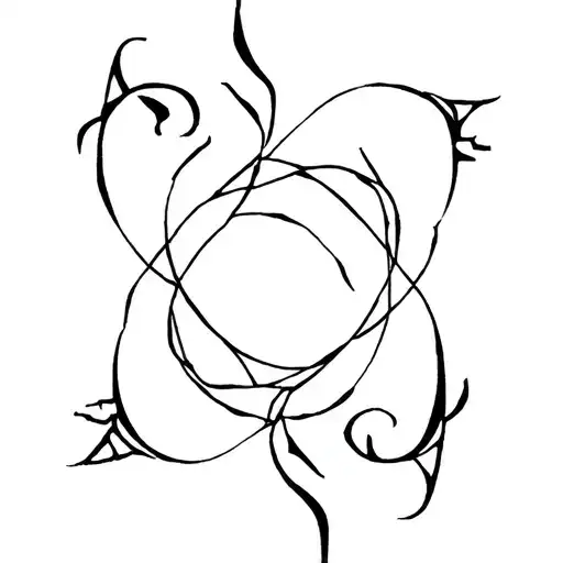 capricorn, aries, scorpio, pisces symbol merge together tattoo design idea