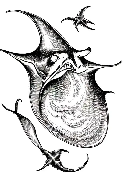 manta ray tattoo design idea