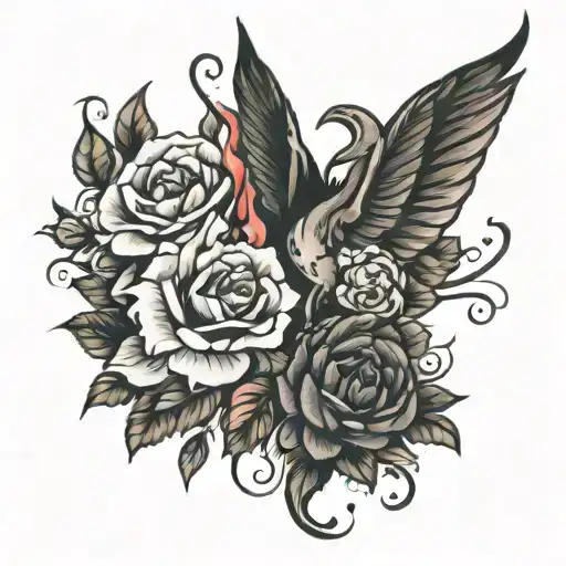 cheated on byw a twin flame tattoo design idea