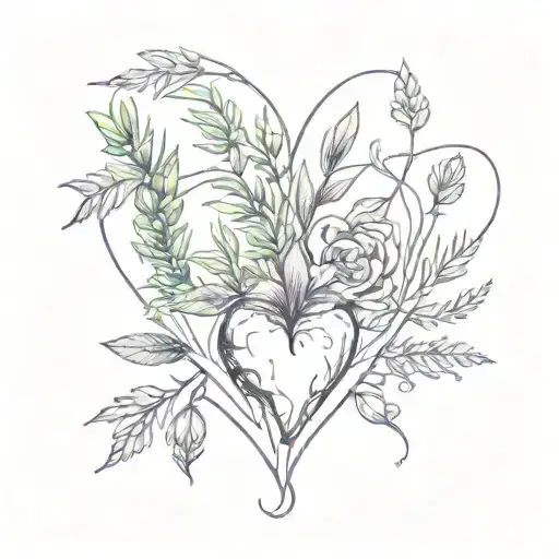 Practical magic salt rosemary lavender and love heart tattoo design idea