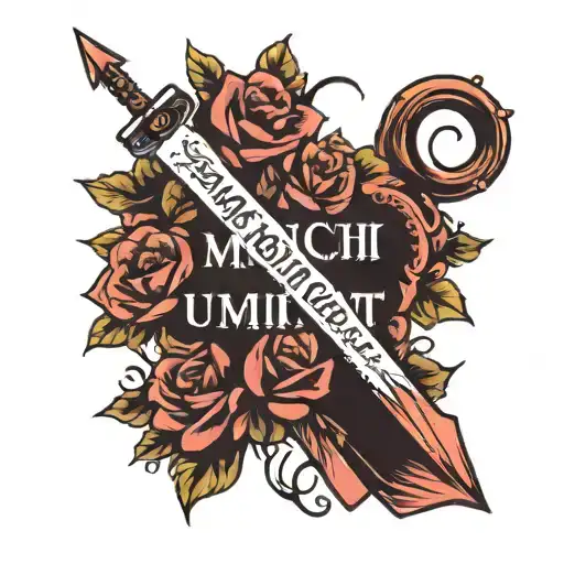 Creative minimal tattoo with phrase "Was mich nicht umbringt, macht mich stärker" also including breast cancer ribbon tattoo design idea