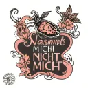 Creative minimal tattoo with phrase "Was mich nicht umbringt, macht mich stärker" also including breast cancer ribbon tattoo design idea