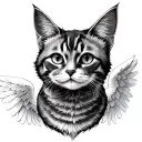 Angel Cat tattoo design idea