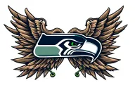 Seattle seahawks tattoo design idea