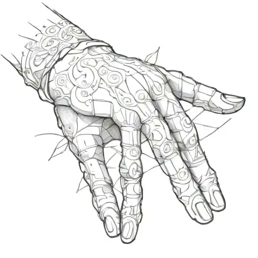 Adams creation hands  tattoo design idea