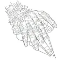 Adams creation hands  tattoo design idea