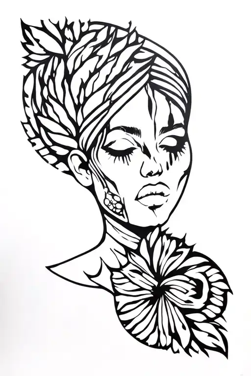 pain in beauty tattoo design idea