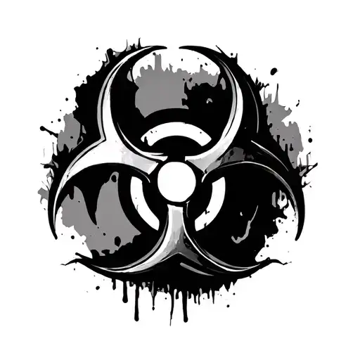 biohazard symbol tattoo design idea