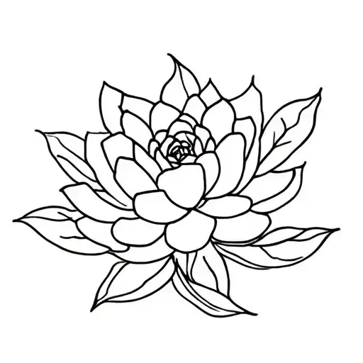 succulent tattoo design idea