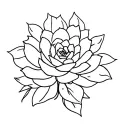 succulent tattoo design idea