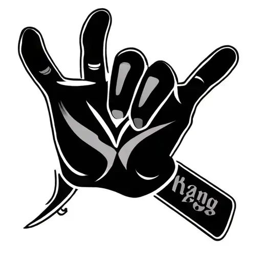 can you design a tattoo with several options? 1. Shakas (hang loose) hand symbol. Millie likes running writing&nbsp;modern st tattoo design idea