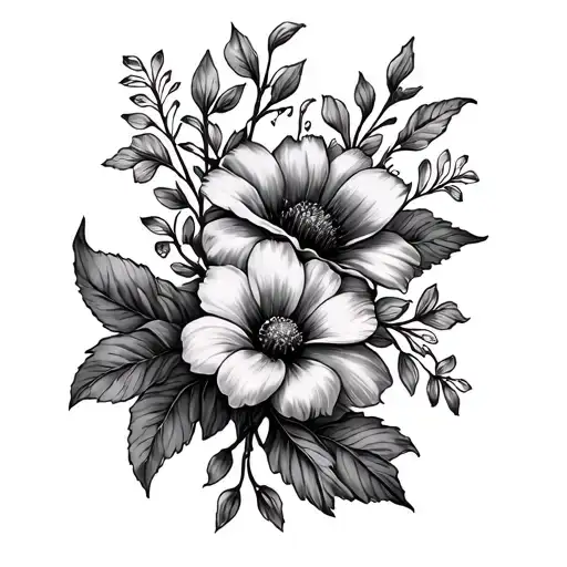 add on to it it’s a tattoo i have on my upper thigh hip pelvic bone  add more flowers or make it go furhrter back like c tattoo design idea