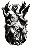 hercules and icarus  tattoo design idea