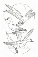 geese tattoo design idea