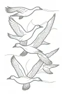 geese tattoo design idea