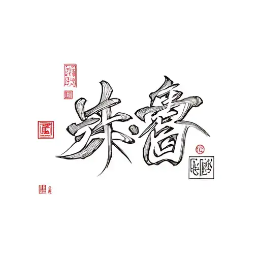chinese characters tattoo design idea